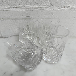 Vintage Set of Four Waterford Crystal Tumblers Lismore Pattern