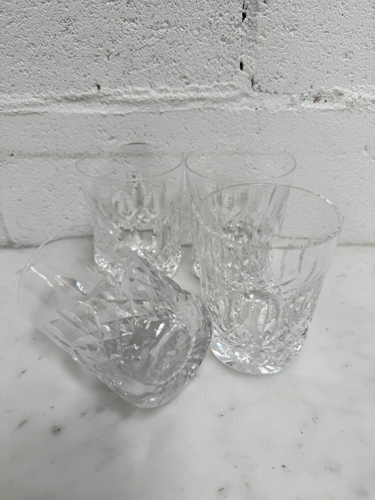 Vintage Set of Four Waterford Crystal Tumblers Lismore Pattern