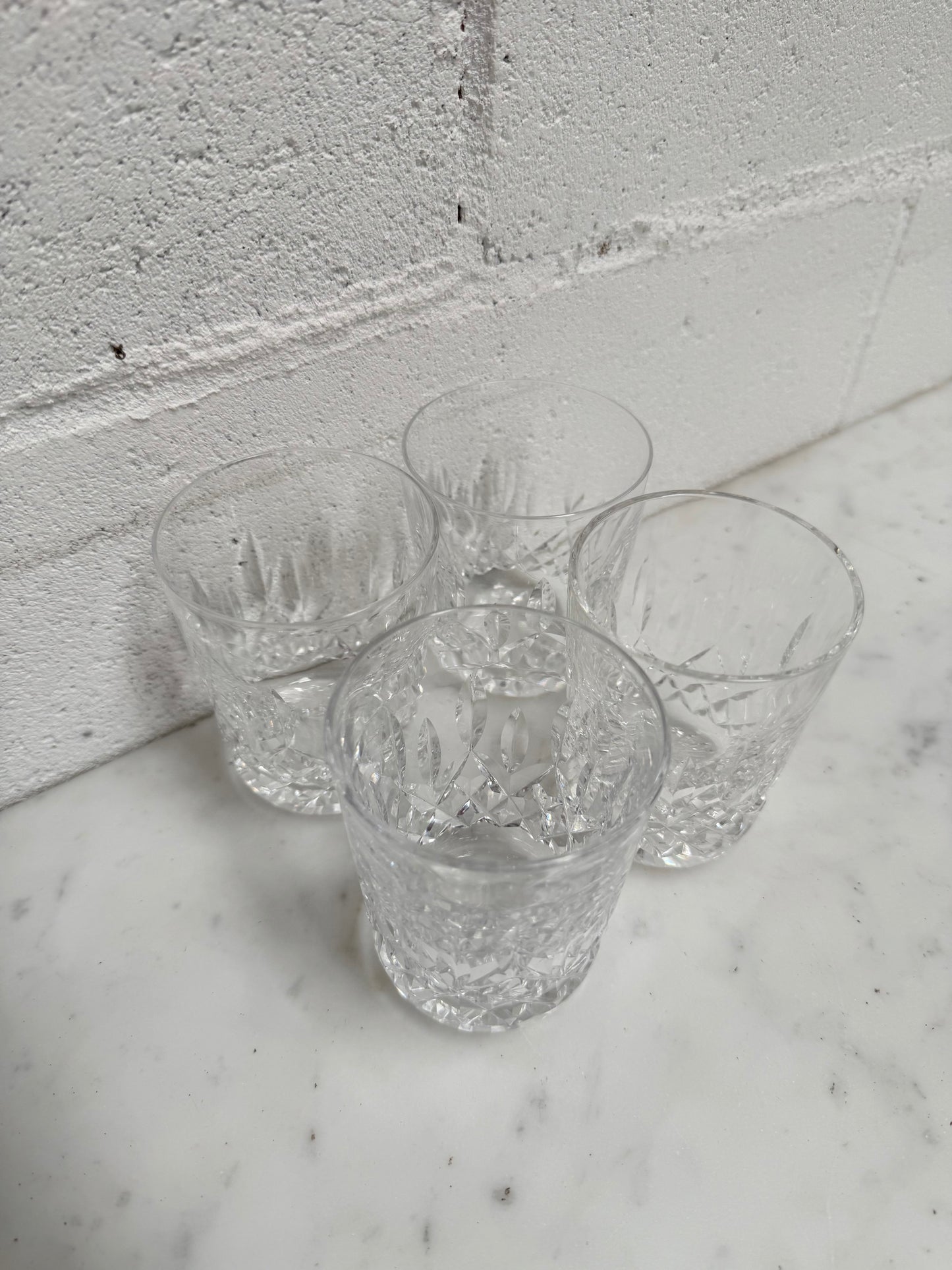 Vintage Set of Four Waterford Crystal Tumblers Lismore Pattern