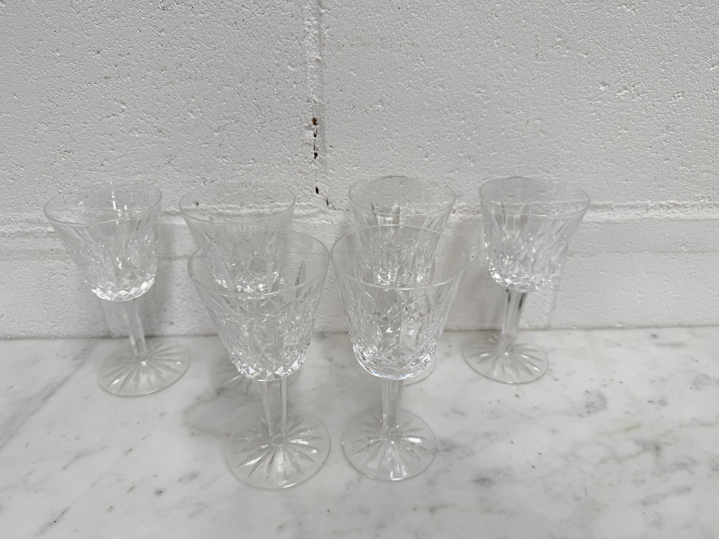 Set of 6 Vintage Waterford Crystal Sherry/Port Glasses