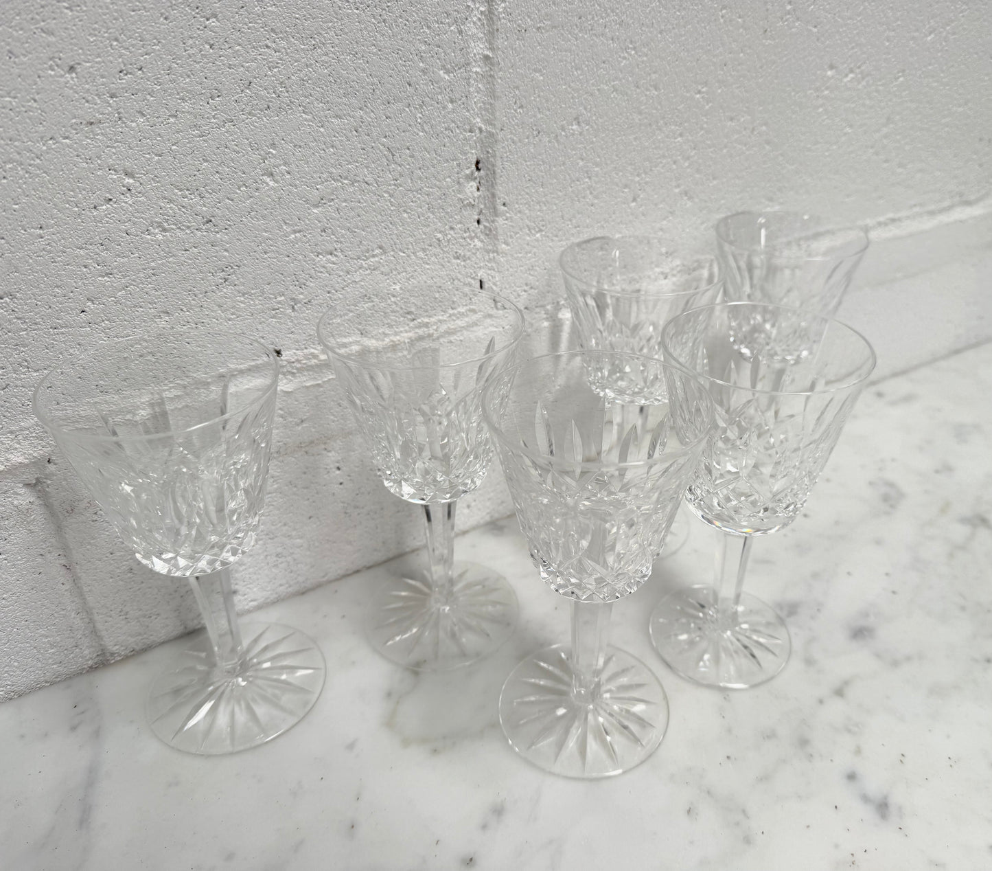 Set of 6 Vintage Waterford Crystal Sherry/Port Glasses