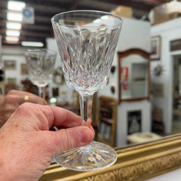Set of Four Vintage Waterford Crystal Wine Glasses With Lismore Pattern