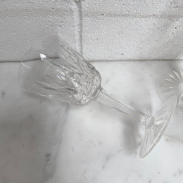 Set of Four Vintage Waterford Crystal Wine Glasses With Lismore Pattern