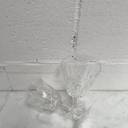 Set of Two Classic Vintage Waterford Crystal Goblets Lismore Pattern