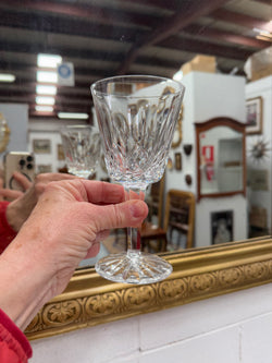 Set of Two Classic Vintage Waterford Crystal Goblets Lismore Pattern | Antique & Vintage | Moonee Ponds Antiques | Australia Wide Delivery
