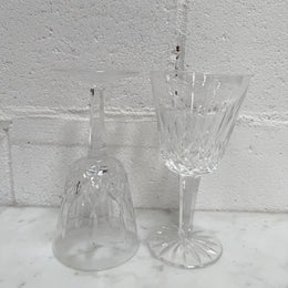 Set of Two Classic Vintage Waterford Crystal Goblets Lismore Pattern