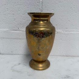 Vintage Bronze Incised Vase