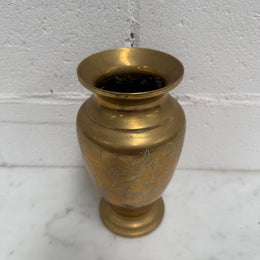 Vintage Bronze Incised Vase