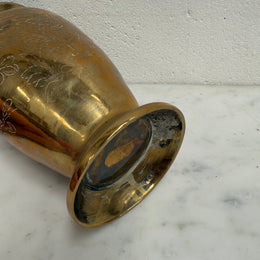 Vintage Bronze Incised Vase