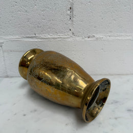 Vintage Bronze Incised Vase