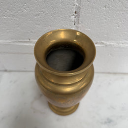 Vintage Bronze Incised Vase
