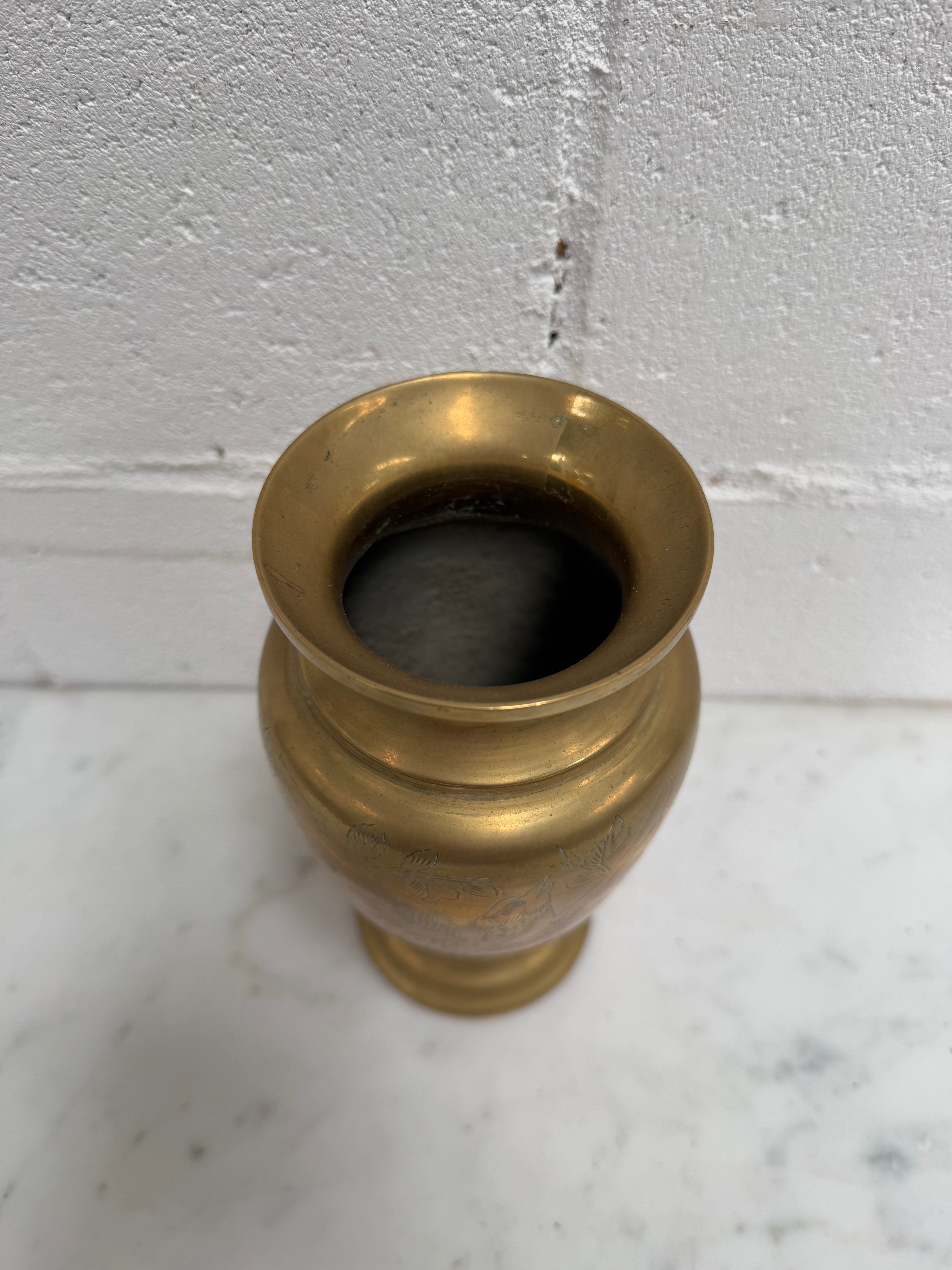 Vintage Bronze Incised Vase | Antique & Vintage | Moonee Ponds Antiques | Australia Wide