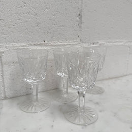 Set of 4 Vintage Waterford Crystal Sherry/Port Glasses Lismore Pattern