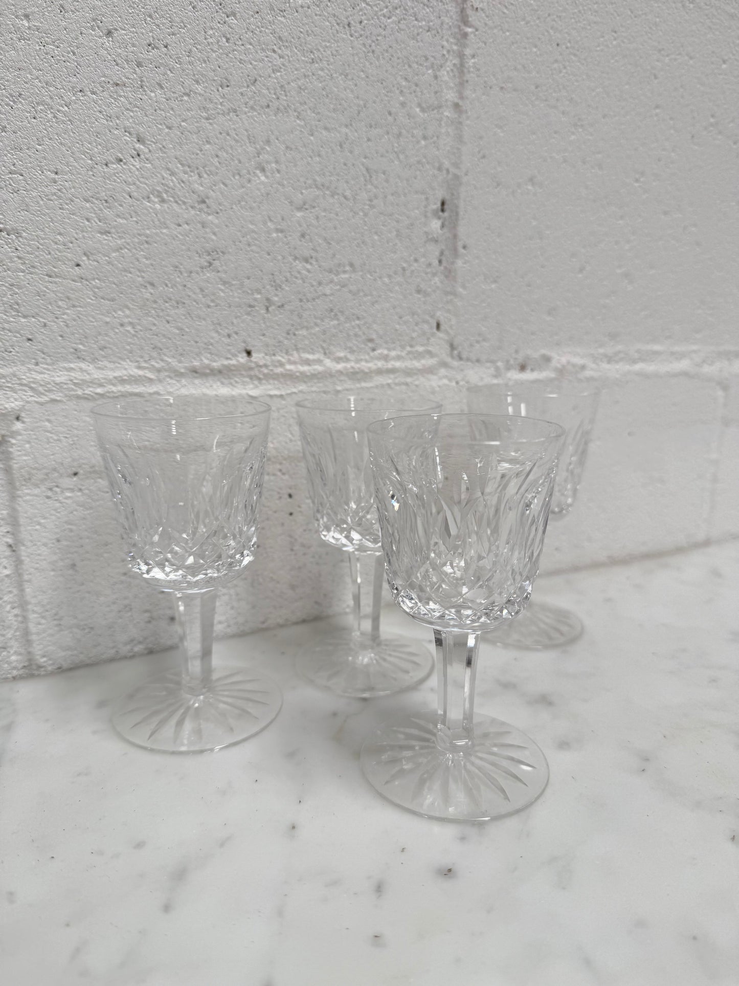 Set of 4 Vintage Waterford Crystal Sherry/Port Glasses Lismore Pattern
