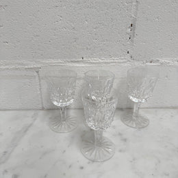 Set of 4 Vintage Waterford Crystal Sherry/Port Glasses Lismore Pattern