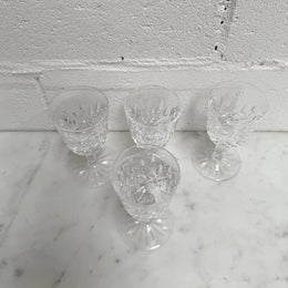 Set of 4 Vintage Waterford Crystal Sherry/Port Glasses Lismore Pattern