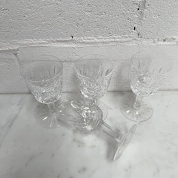 Set of 4 Vintage Waterford Crystal Sherry/Port Glasses Lismore Pattern