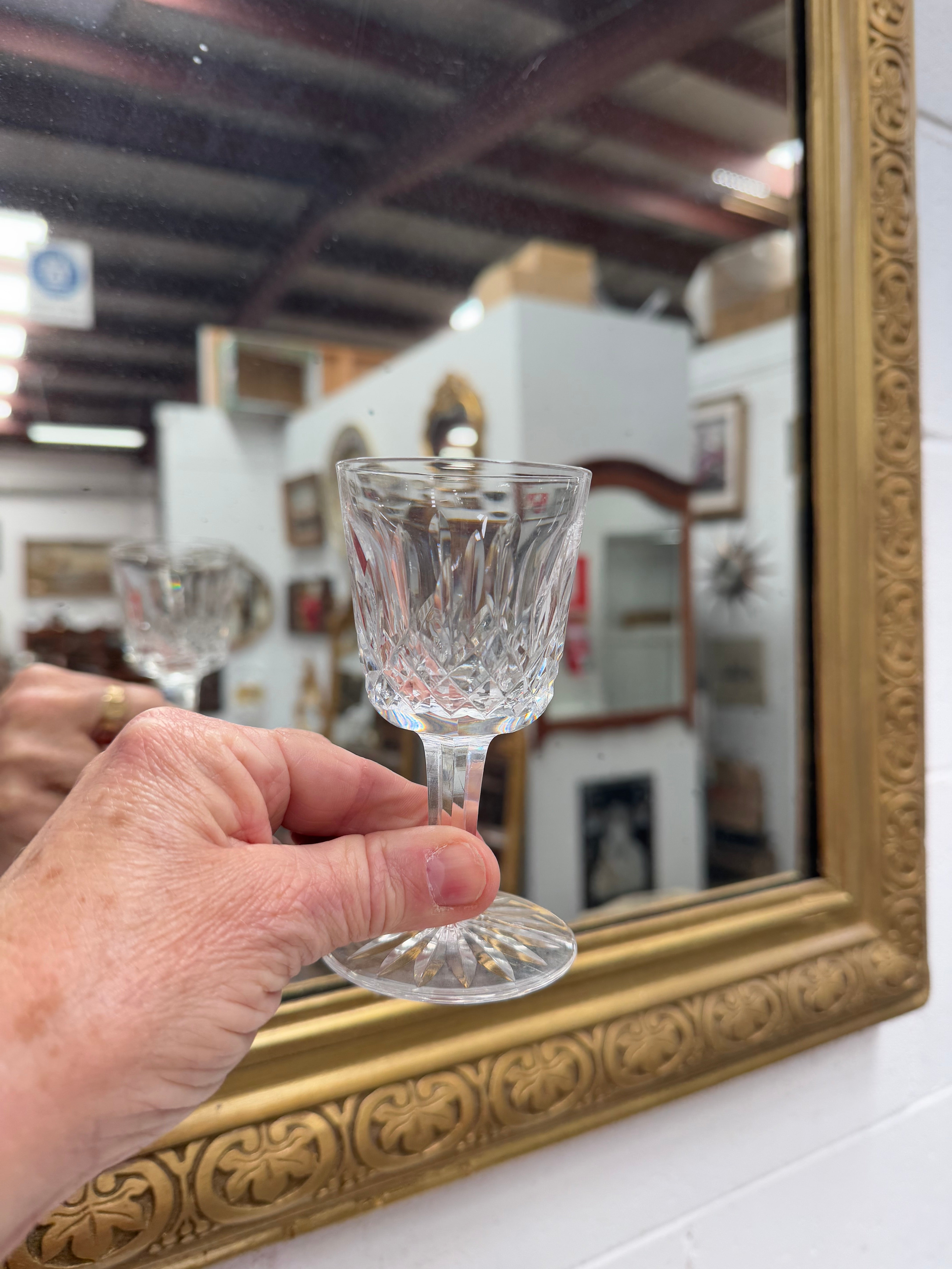 Set of 4 Vintage Waterford Crystal Sherry/Port Glasses Lismore Pattern | Antique & Vintage | Moonee Ponds Antiques | Australia Wide