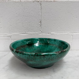 Majolica Green Glazed Bowl
