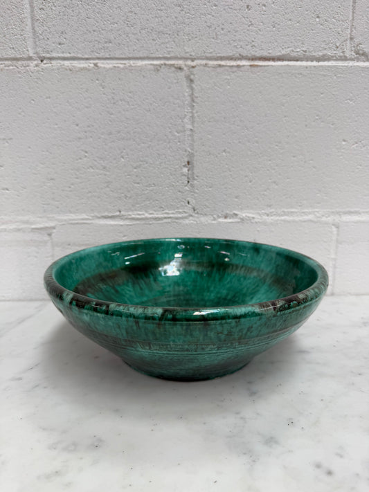 Majolica Green Glazed Bowl
