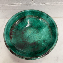 Majolica Green Glazed Bowl