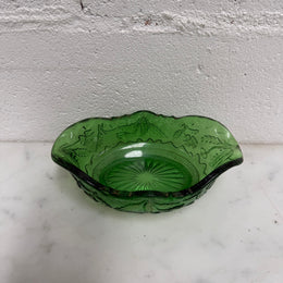 Vintage Garden Glass Bowl