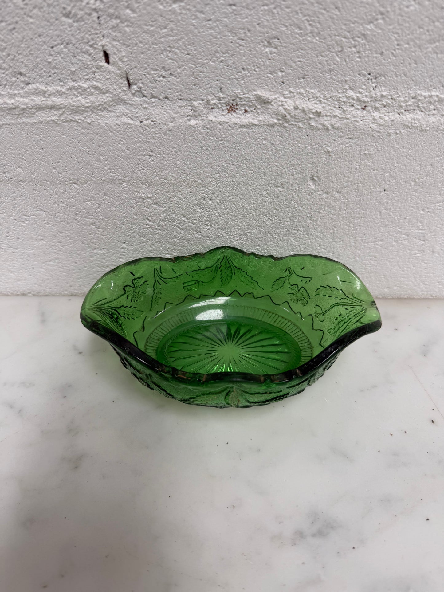 Vintage Garden Glass Bowl