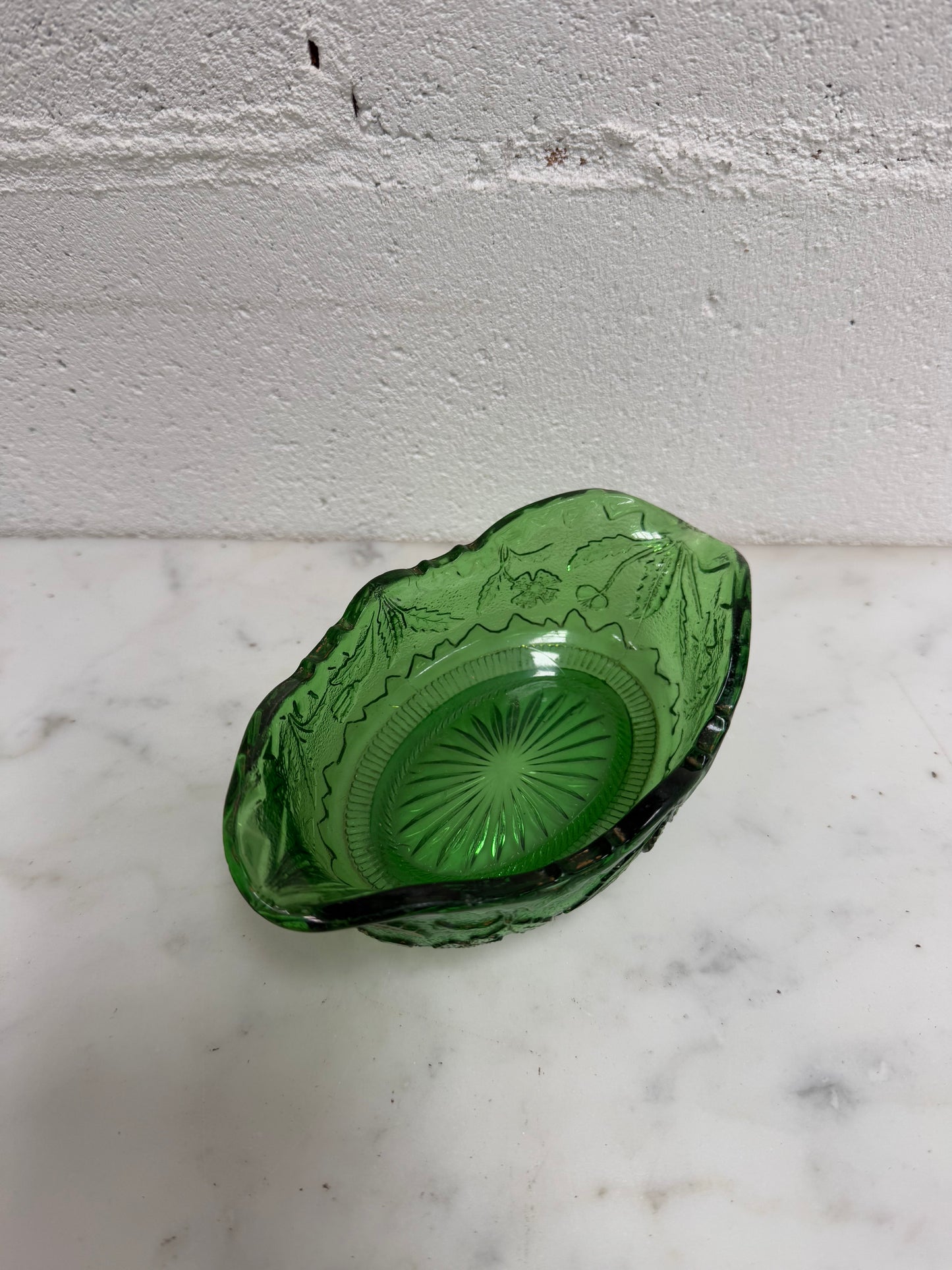 Vintage Garden Glass Bowl