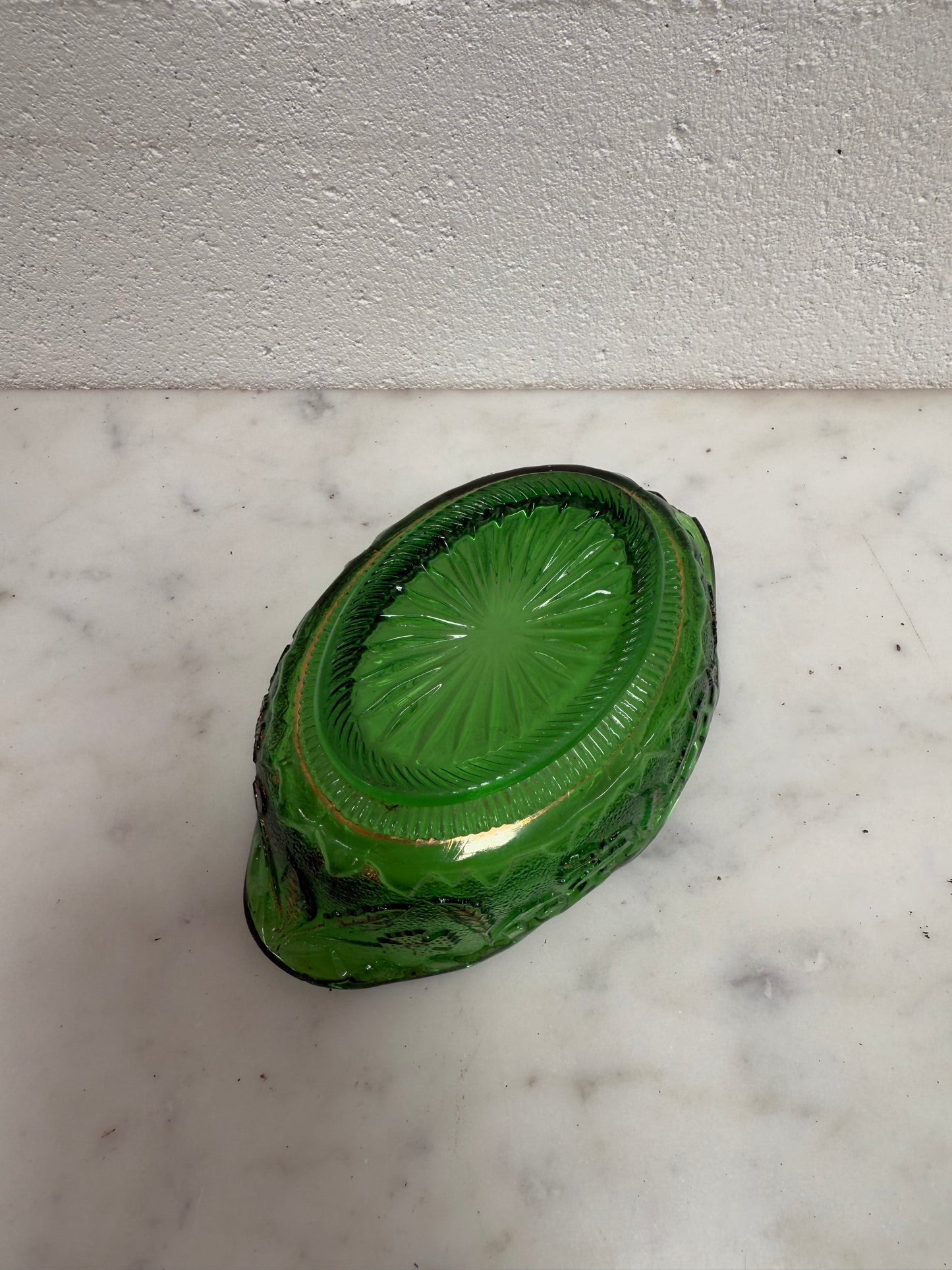 Vintage Garden Glass Bowl