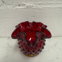 Vintage Fenton Ware Ruby Red Vase