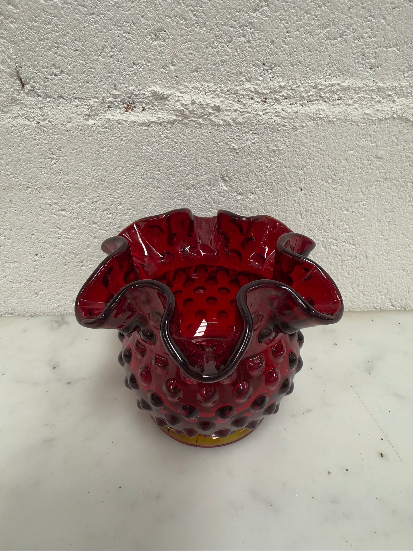 Vintage Fenton Ware Ruby Red Vase