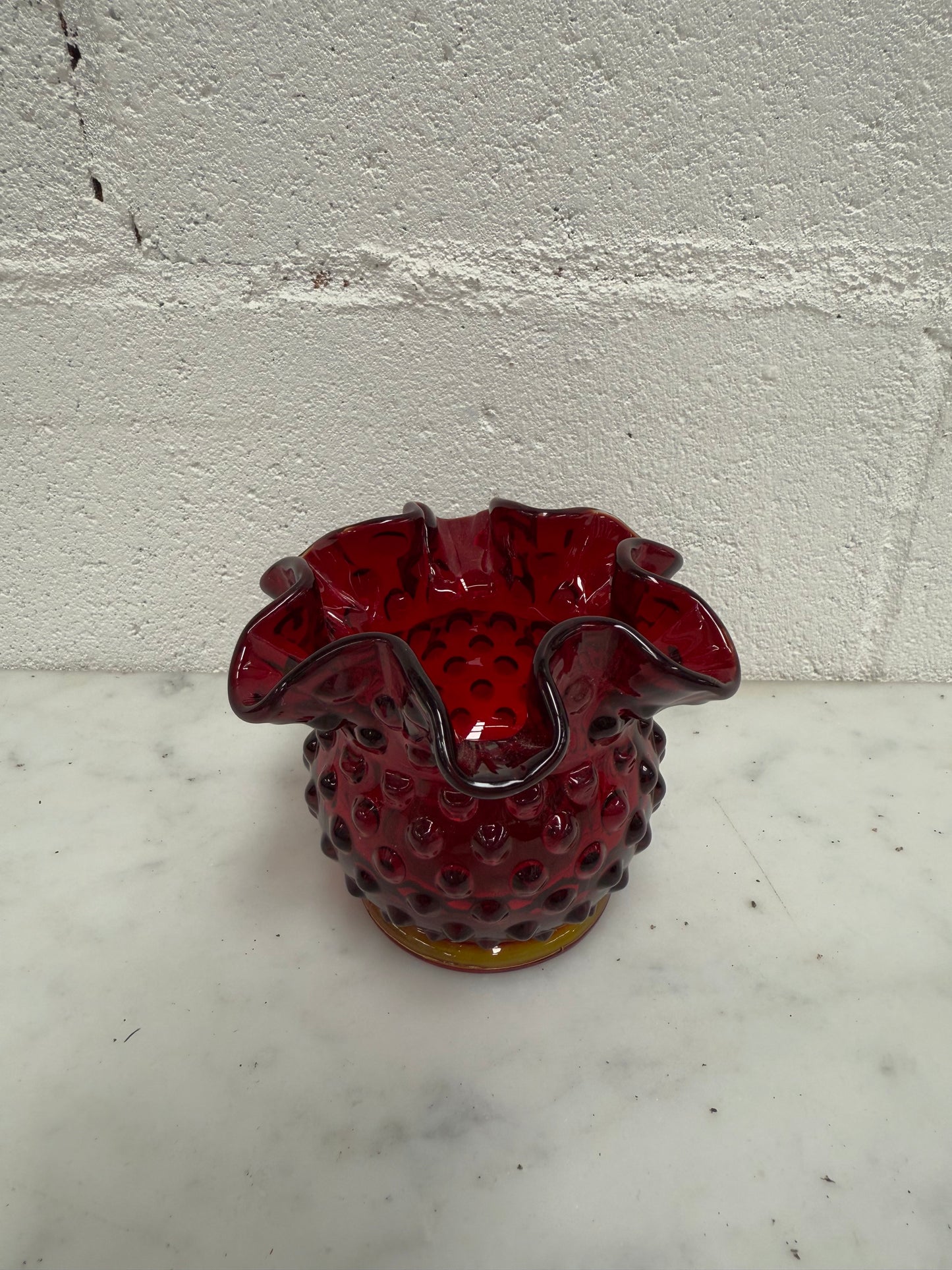 Vintage Fenton Ware Ruby Red Vase