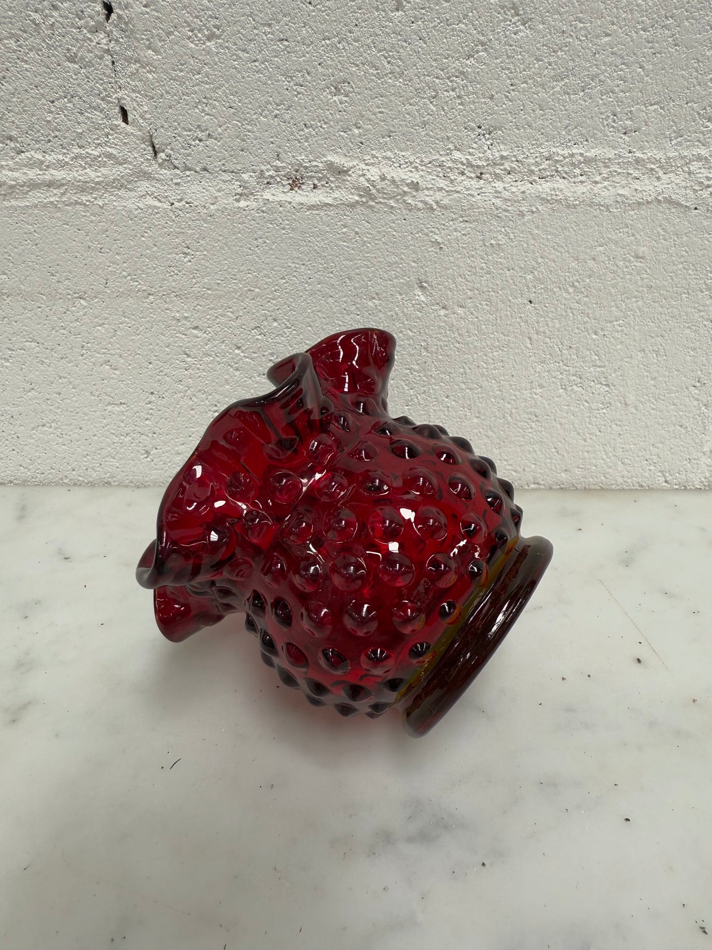 Vintage Fenton Ware Ruby Red Vase