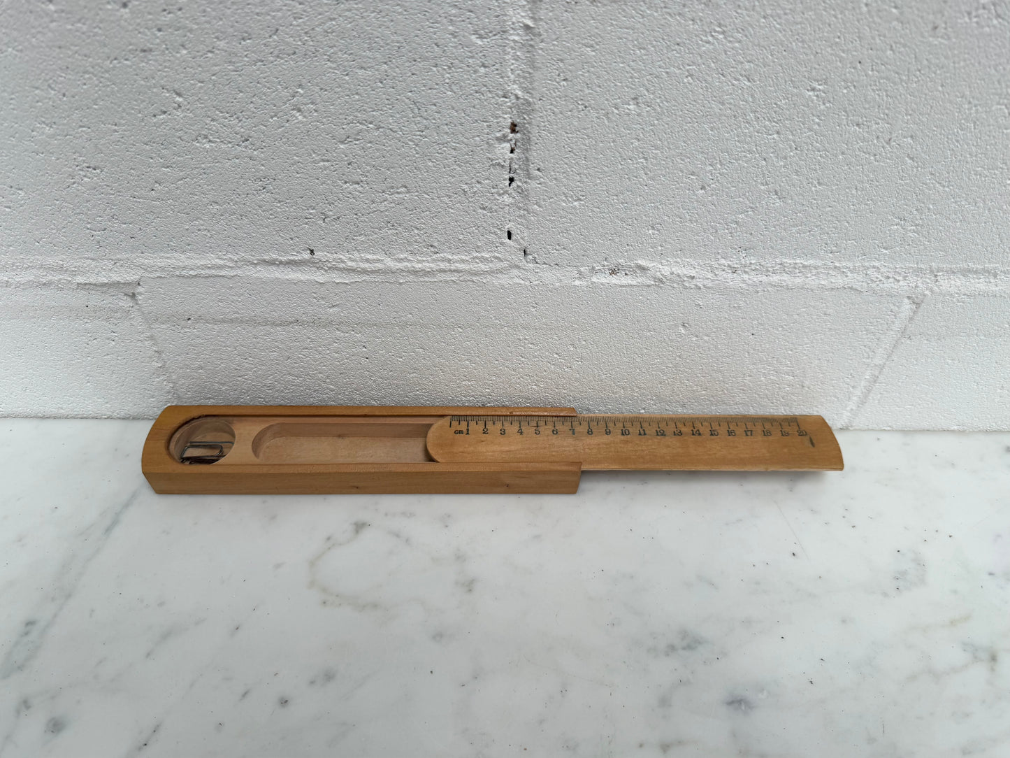 Vintage Wooden Pencil Case