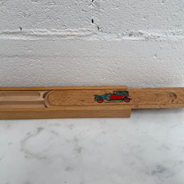 Vintage Silky Oak Wooden Pencil Case