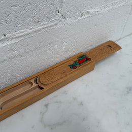 Vintage Silky Oak Wooden Pencil Case