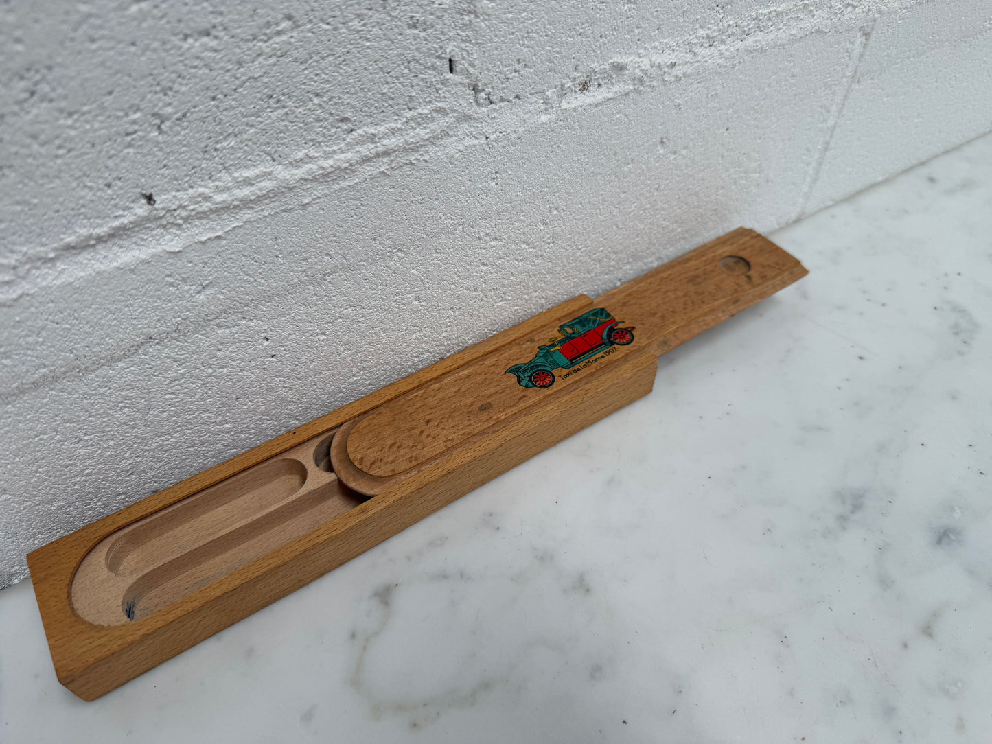 Vintage Silky Oak Wooden Pencil Case