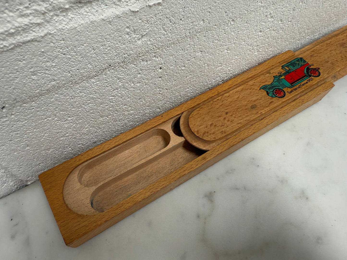 Vintage Silky Oak Wooden Pencil Case