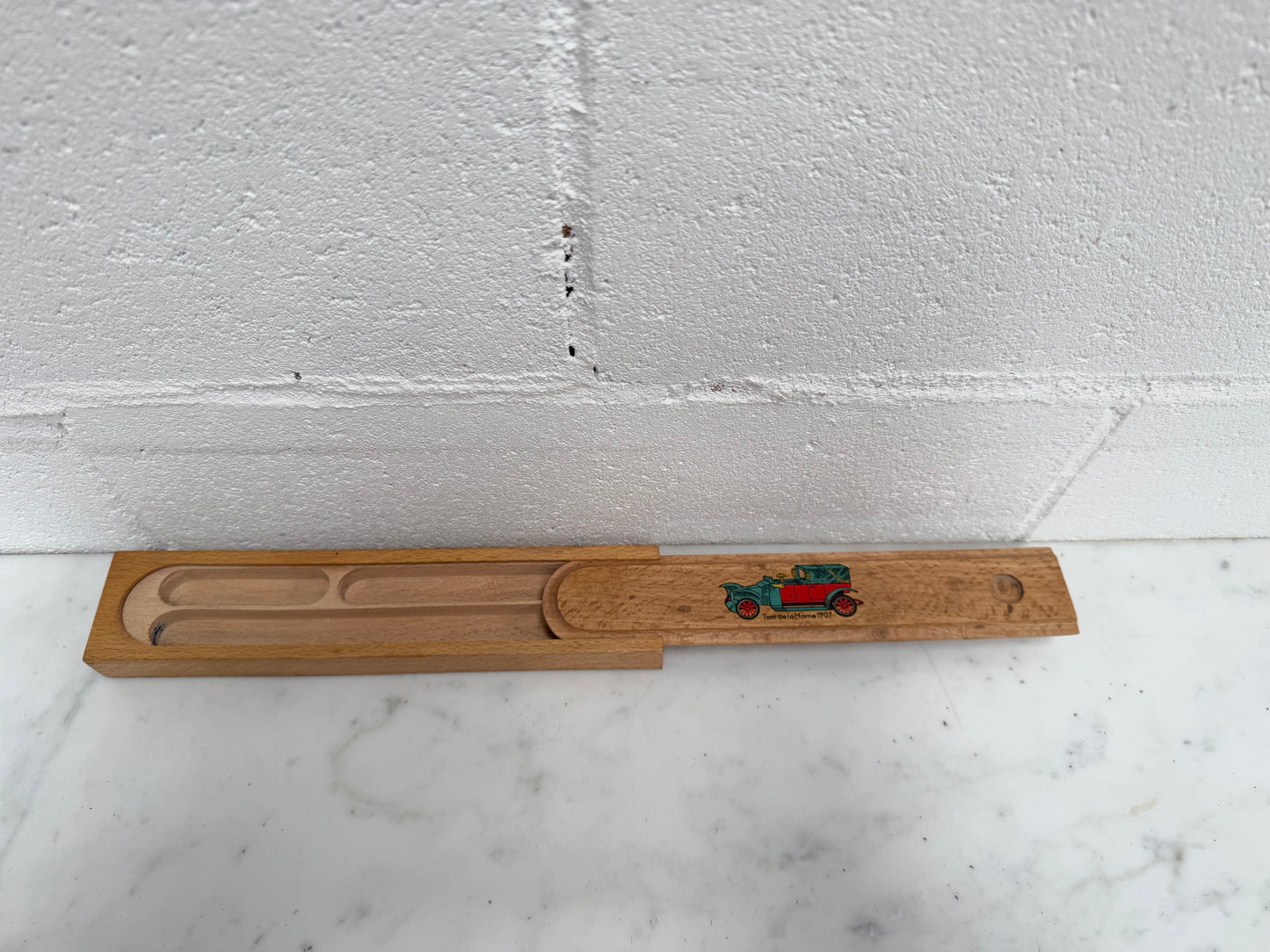 Vintage Silky Oak Wooden Pencil Case