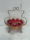 Late Victorian Ruby Glass Bowl and Holder | Antique & Vintage | Moonee Ponds Antiques | Australia Wide Delivery