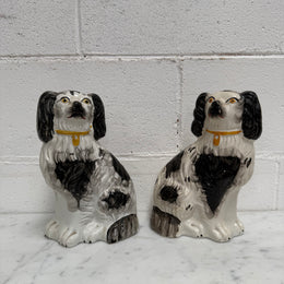 Pair of Victorian Mantle Spaniel Statues