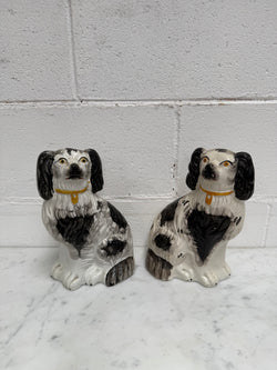 Pair of Victorian Mantle Spaniel Statues | Antique & Vintage | Moonee Ponds Antiques | Australia Wide Delivery
