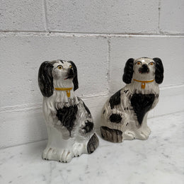 Pair of Victorian Mantle Spaniel Statues