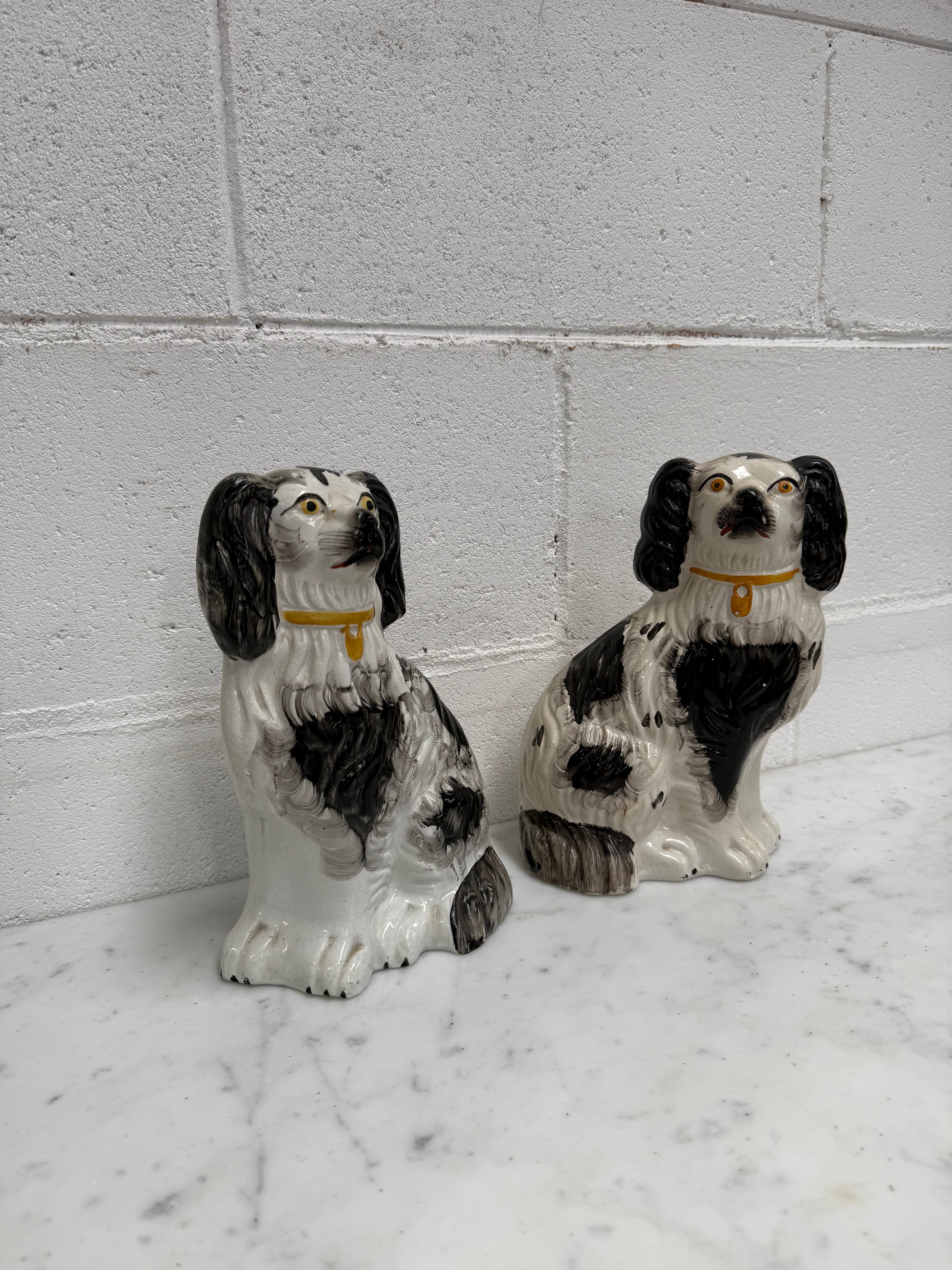 Pair of Victorian Mantle Spaniel Statues | Antique & Vintage | Moonee Ponds Antiques | Australia Wide Delivery