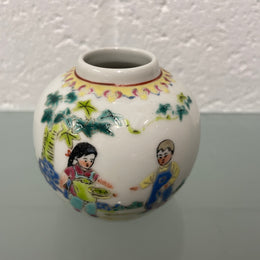 Vintage Miniature Hand Painted Chinese Pot