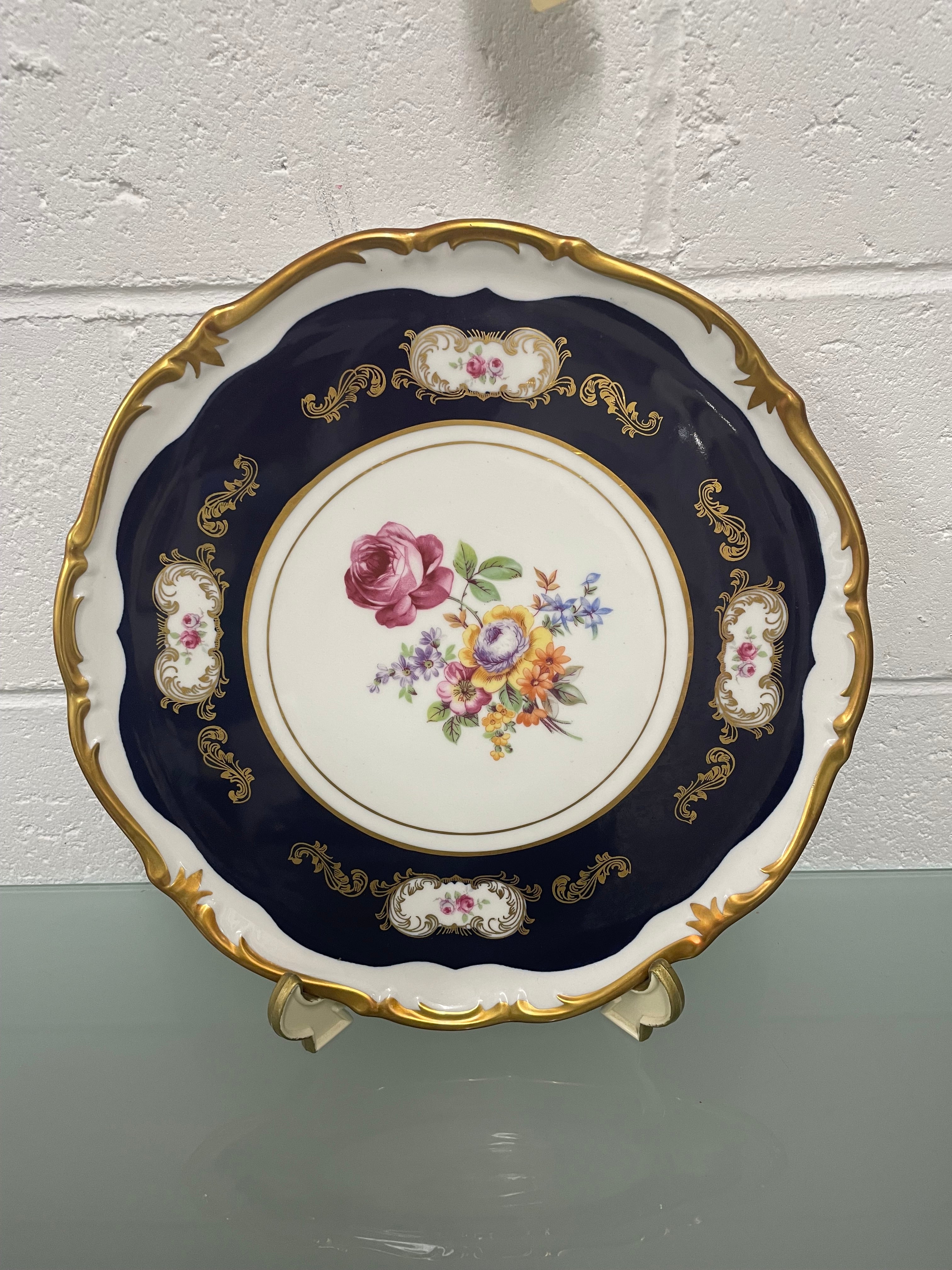Reichenbach Baroque Cobalt Blue Serving Tray & Tureen | Antique & Vintage | Moonee Ponds Antiques | Australia Wide Delivery