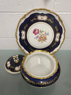 Reichenbach Baroque Cobalt Blue Serving Tray & Tureen | Antique & Vintage | Moonee Ponds Antiques | Australia Wide Delivery
