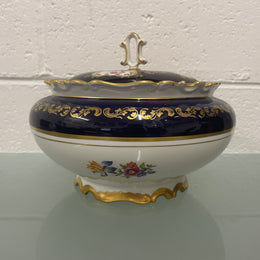 Reichenbach Baroque Cobalt Blue Serving Tray & Tureen