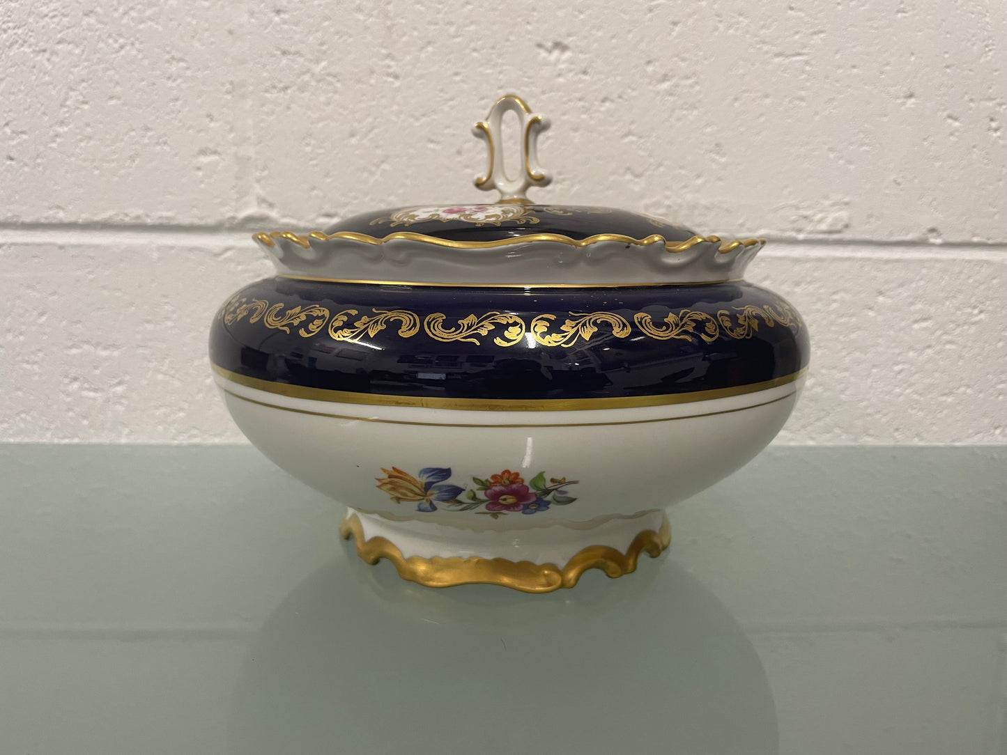 Reichenbach Baroque Cobalt Blue Serving Tray & Tureen