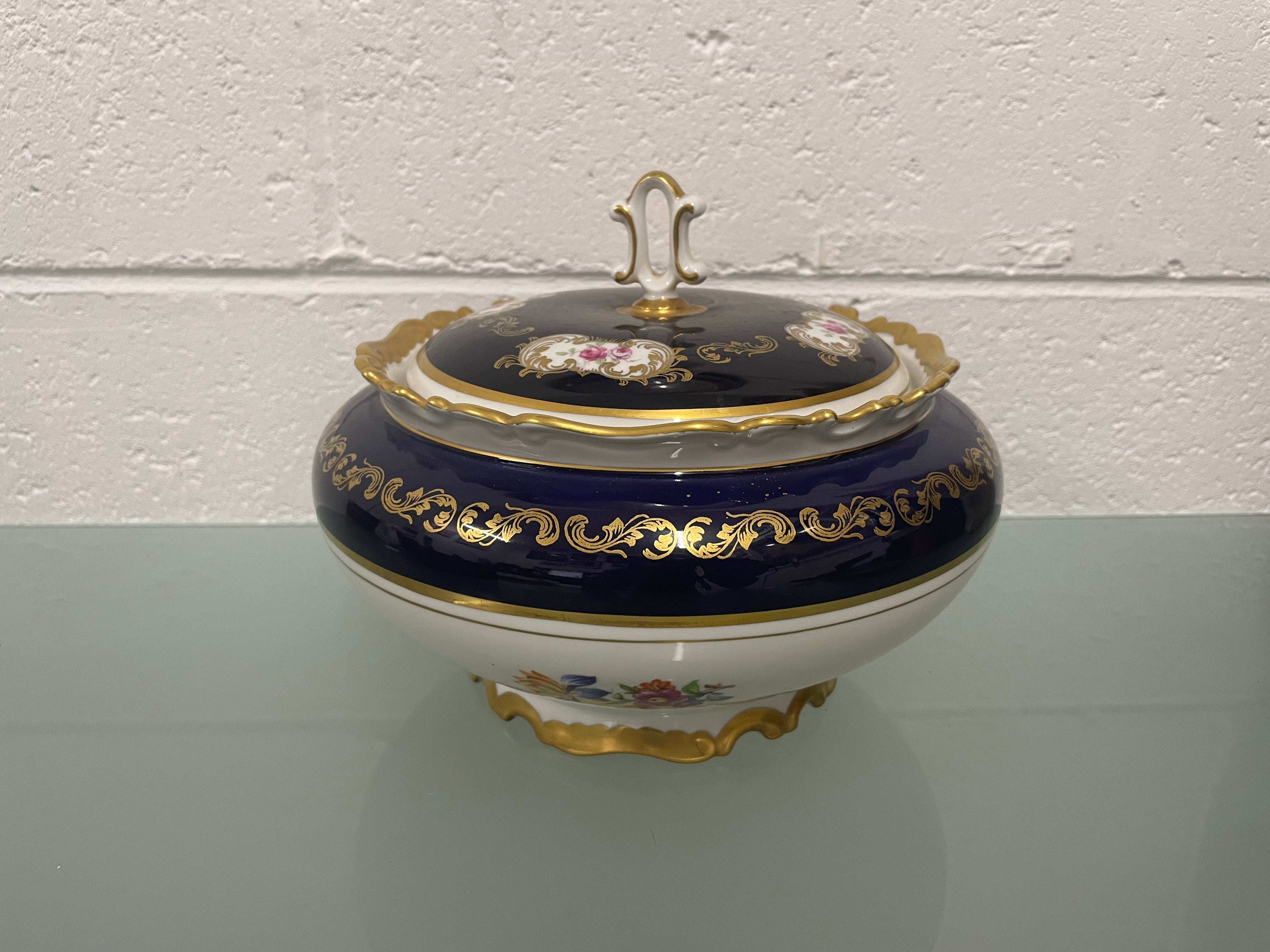 Reichenbach Baroque Cobalt Blue Serving Tray & Tureen | Antique & Vintage | Moonee Ponds Antiques | Australia Wide Delivery